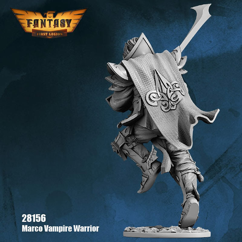 FLM28156 Marco Vampire Warrior Figure Kit 28mm Heroic Scale Miniature Unpainted 4th Image