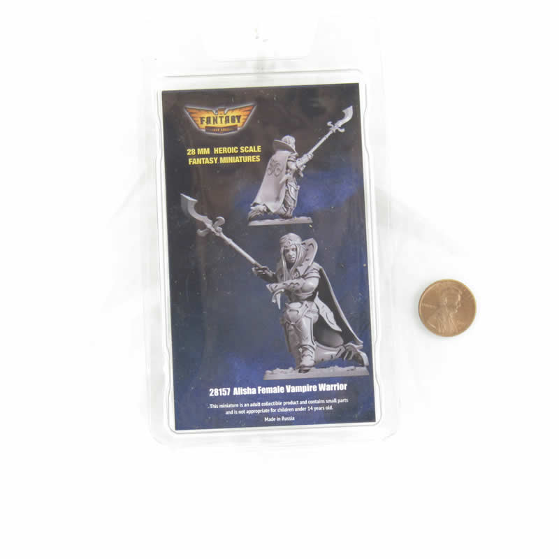 FLM28157 Alisha Female Vampire Warrior Figure Kit 28mm Heroic Scale Miniature Unpainted 3rd Image