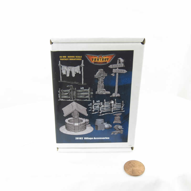 FLM28182 Village Accessory Set 28mm Heroic Scale Miniature Unpainted 2nd Image