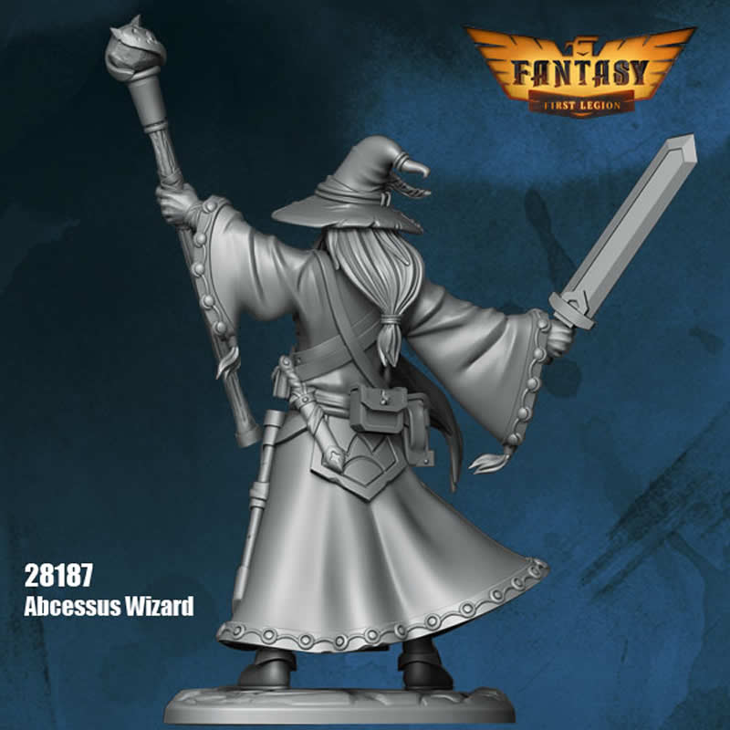 FLM28187 Abcessus Wizard Figure Kit 28mm Heroic Scale Miniature Unpainted 4th Image