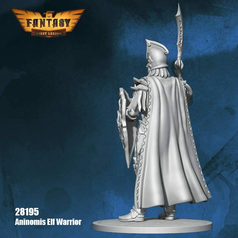 FLM28195 Aninomis Elf Warrior Figure Kit 28mm Heroic Scale Miniature Unpainted 4th Image