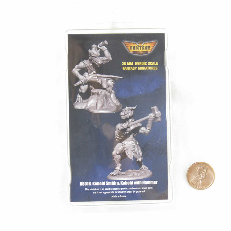 FLMKS01R Kobold Smith and Kobold with Hammer Figure Kit 28mm Heroic Scale Miniature Unpainted 3rd Image