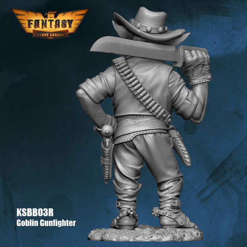 FLMKSBB03R Goblin Gunfighter Figure Kit 28mm Heroic Scale Miniature Unpainted 4th Image