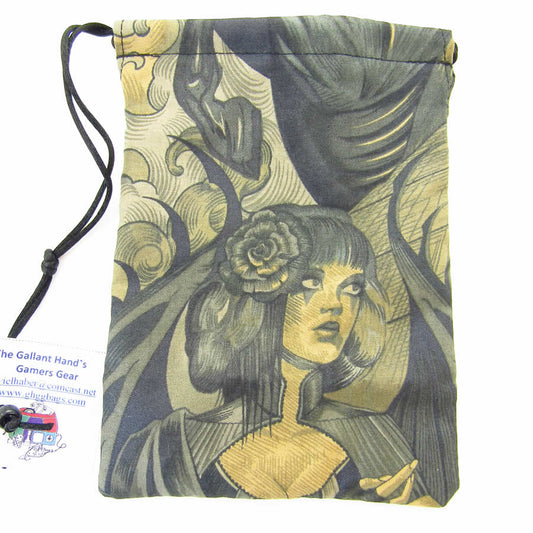 GHGCB1030 Haunted Dice Bag Cotton 7inx5in Drawstring Main Image