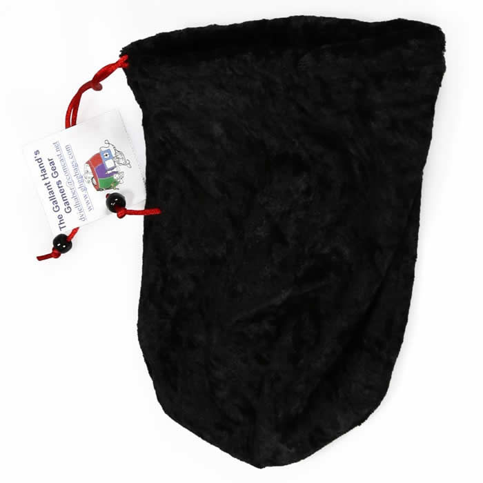 GHGVB4012 Black Ninja Velvet Dice Bag 7inx5in Drawstring Main Image