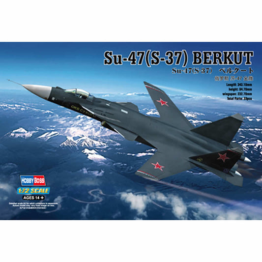 HBM80211 Sukhoi SU-47 Berkut 1/72 Scale Plastic Model Kit Hobby Boss Main Image