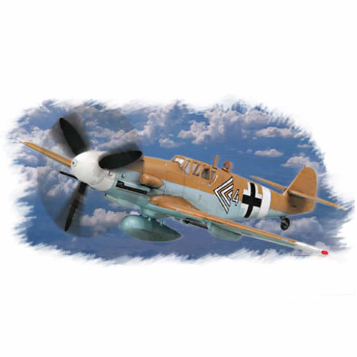 HBM80224 BF109G-2 Tropical 1/72 Scale Plastic Model Kit Hobby Boss Main Image