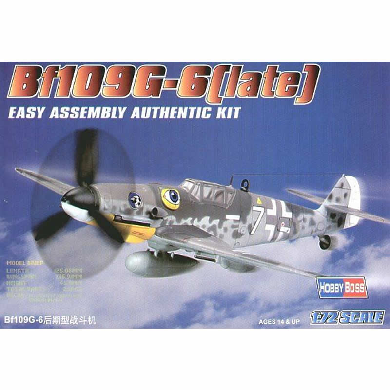 HBM80226 BF109G 1/72 Scale Plastic Model Kit Hobby Boss Main Image
