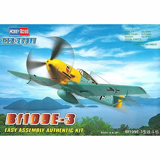 HBM80253 Bf109E-3 1/72 Scale Plastic Model Kit Hobby Boss Main Image