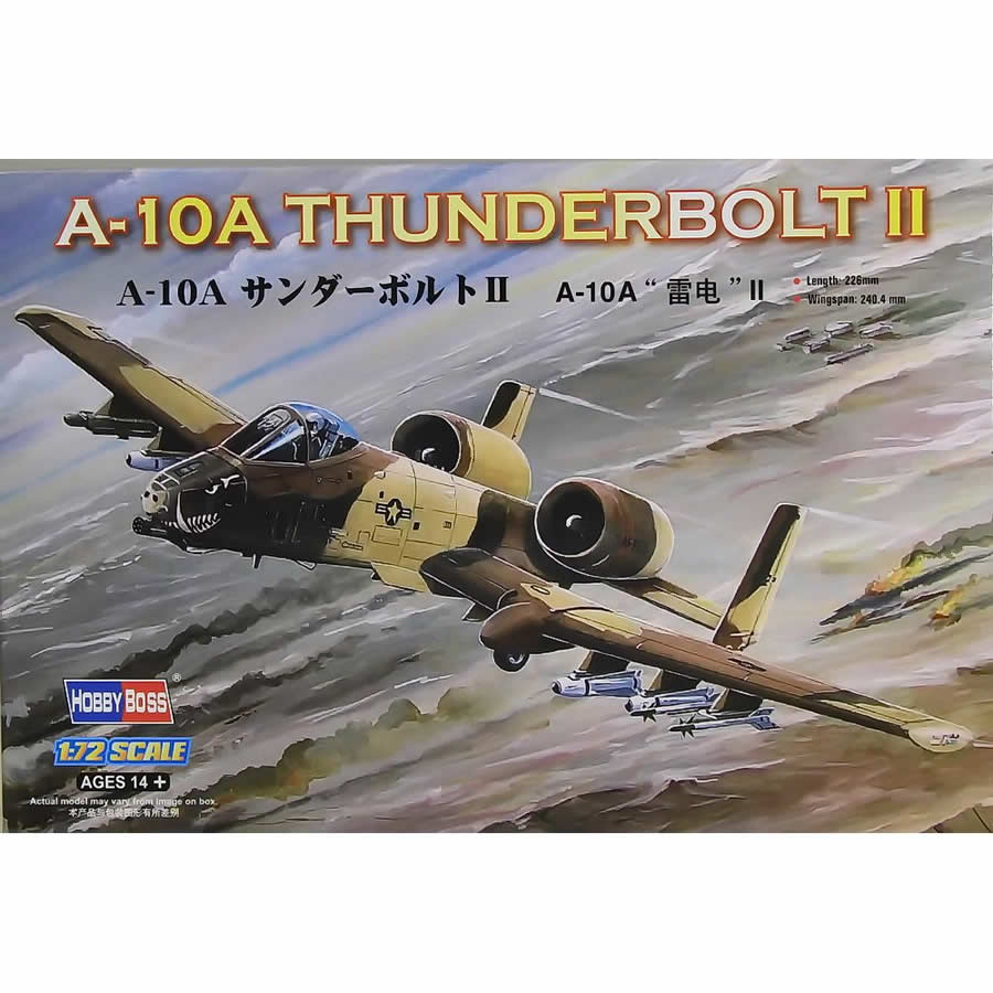 HBM80266 A-10A Thunderbolt 1/72 Scale Plastic Model Kit Hobby Boss Main Image