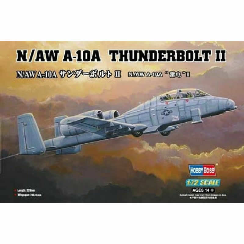 HBM80267 N/AW A-10A Thunderbolt 1/72 Scale Plastic Model Kit Hobby Boss Main Image