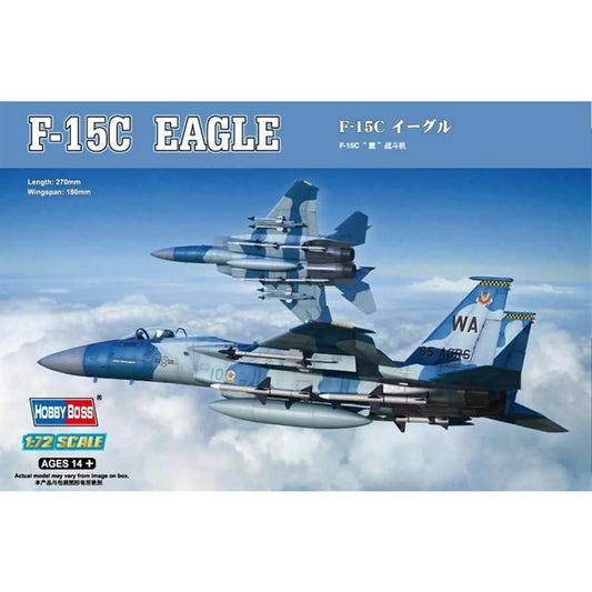 HBM80270 F-15C Eagle 1/72 Scale Plastic Model Kit Hobby Boss Main Image