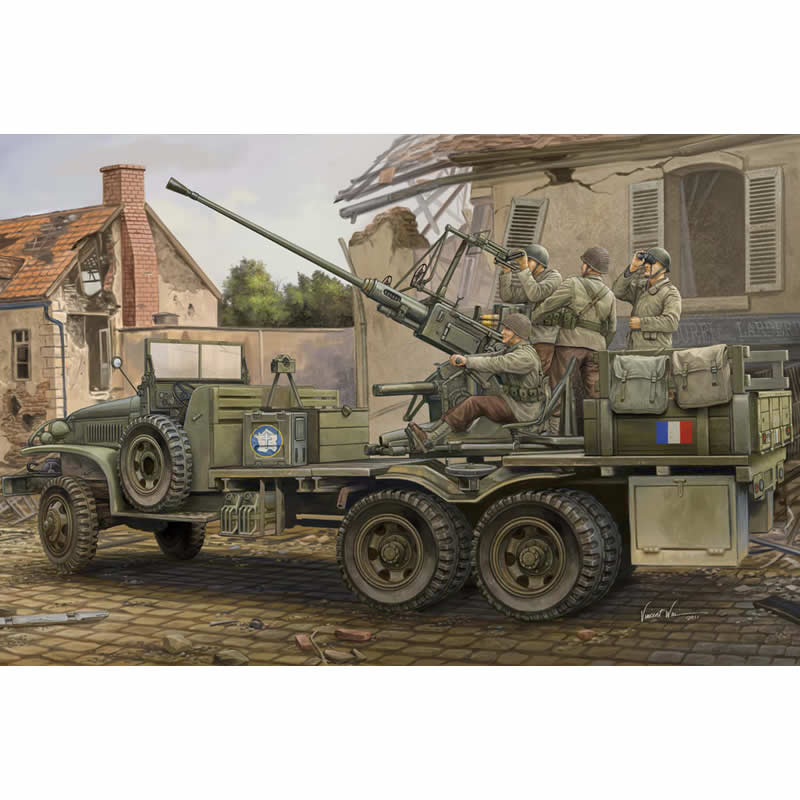 HBM82459 GMC Transport with Bofors 40mm Gun 1/35 Scale Plastic Model Kit Main Image