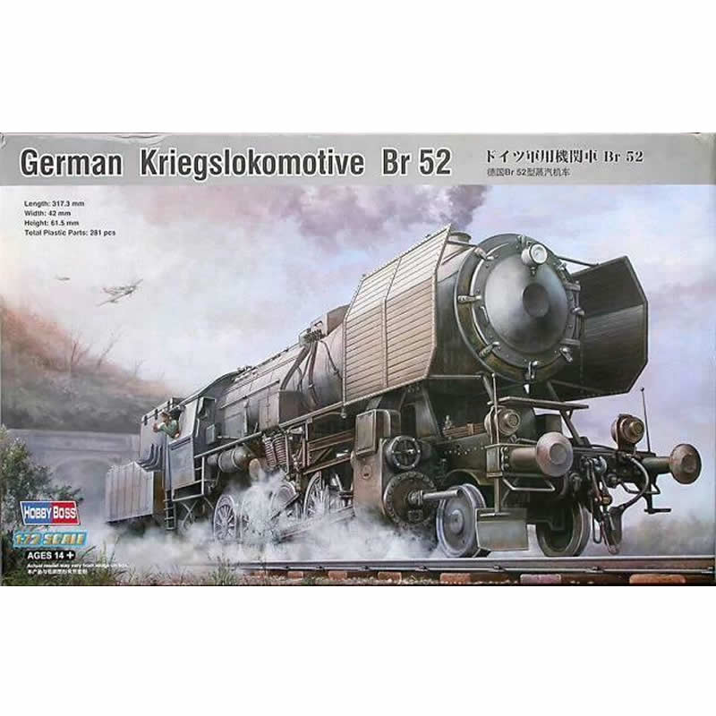 HBM82901 Kreigslokomotive BR52 1/72 Scale Plastic Model Kit Hobby Boss Main Image