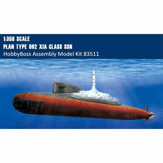 HBM83511 Plan Type 092 Xia Class Submarine 1/350 Scale Plastic Model Kit Hobby Boss Main Image