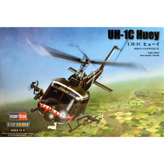 HBM87229 Huey UH-1C Helicopter 1/72 Scale Plastic Model Kit Hobby Boss Main Image