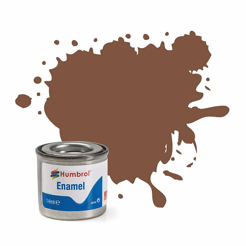 HUMAA6224 Brown Matt 14ml Tinlet No 186 Enamel Paint Humbrol Main Image