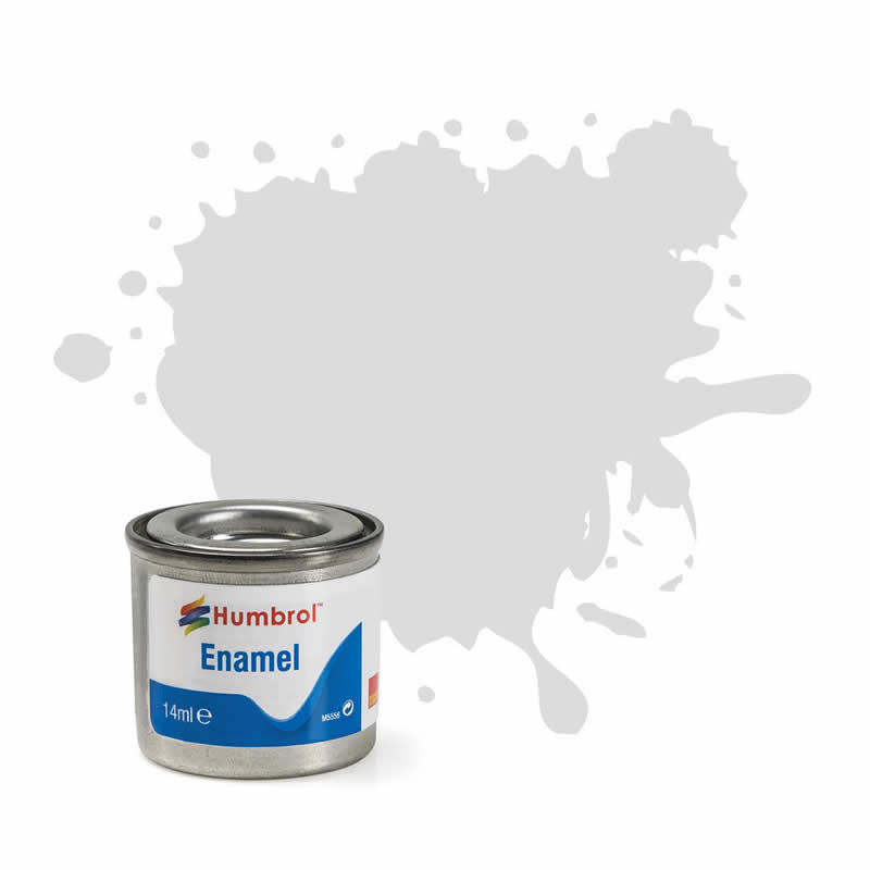 HUMAA6344 Light Grey Satin 14ml Tinlet No 196 Enamel Paint Humbrol Main Image