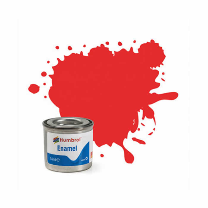 HUMAA7105 Fluorescent Fire Orange Gloss 14ml Tinlet No 209 Enamel Paint Main Image