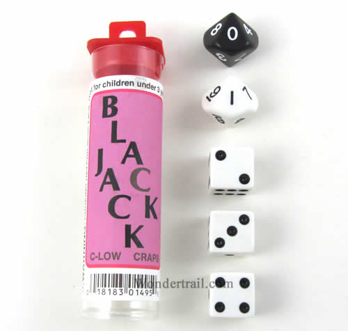 KOP01495 Black Jack Dice Game 16mm (5/8in) Koplow Games Main Image