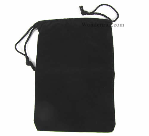KOP04173 Black Large Cloth Dice Bag (6in x 9in) Koplow Games Main Image