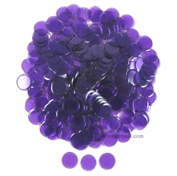 KOP04296 Purple Plastic Counting Sorting Chips 19MM (3/4in) Pack of 250 Koplow Games Main Image