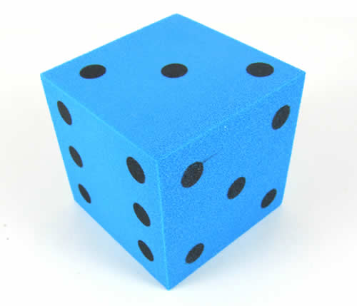 KOP10939 Blue Opaque Foam Die with Black Dots D6 50mm (2in) Pack of 1 Main Image