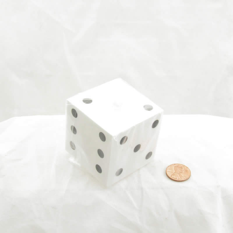 KOP10944 White Opaque Foam Die with Black Dots D6 50mm (2in) Pack of 1 Main Image