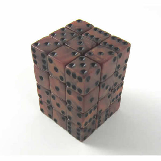 KOP12368 Bronze Olympic Dice with Black Pips D6 12mm (1/2in) Set of 36 Main Image