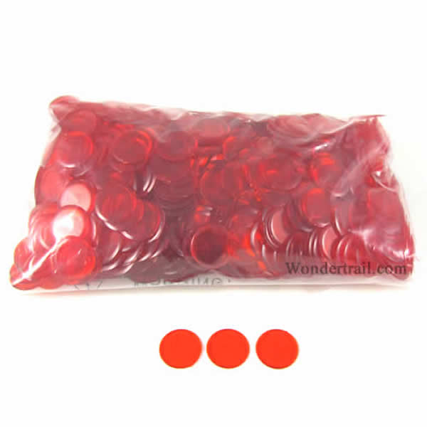 KOP12615 Orange Transparent Sorting Chips 19mm (3/4in) Pack of 1000 Main Image