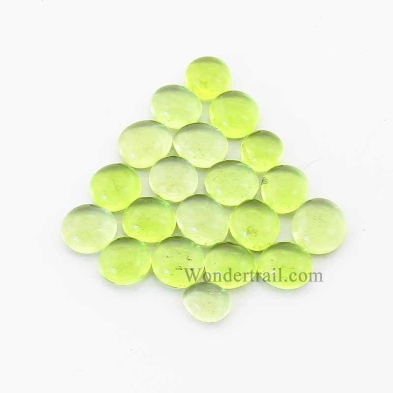 KOP12660 Yellow Transparent Glass Gaming Stones Pack of 20 Main Image