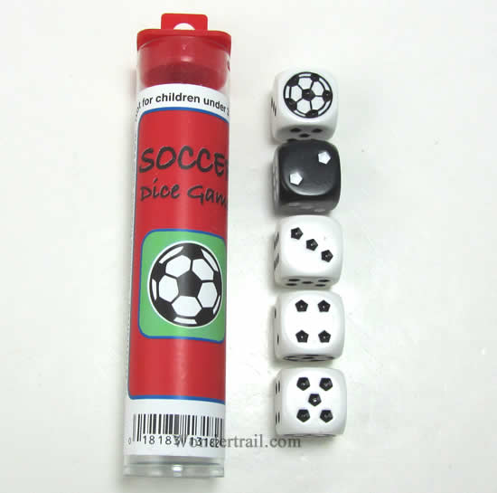 KOP13182 Soccer Dice Game D6 18mm (23/32in) Koplow Games Main Image