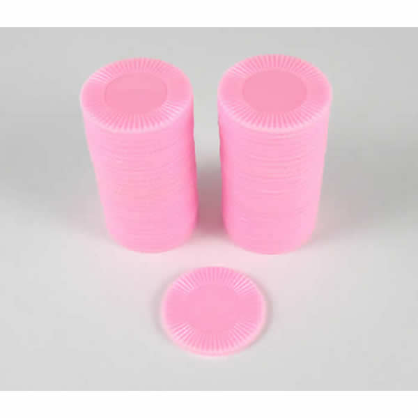 KOP13383 Pink Mini Poker Chips 22mm (7/8in) Tube of 50 Koplow Games Main Image