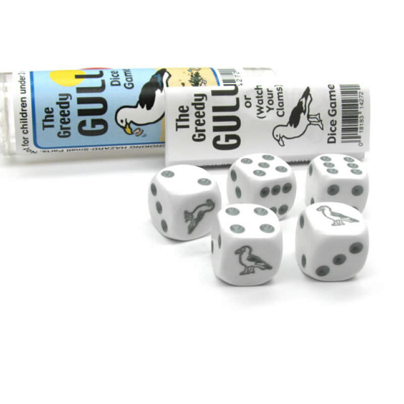 KOP14272 Greedy Gull Dice Game with 5 Dice Koplow Main Image