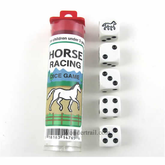 KOP14765 Black Horse Racing Dice Game with 5 Dice Koplow Games Main Image