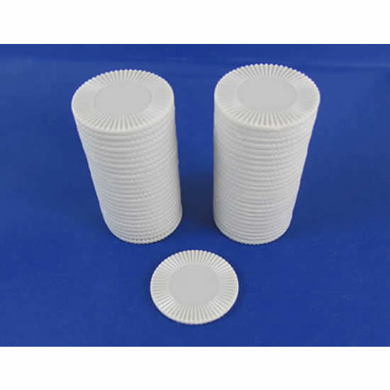 KOP17913 Grey Mini Poker Chips 22mm (7/8in) Tube of 50 Koplow Games Main Image