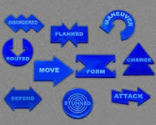 LAOTS038BLU Command Token Set (Opaque Blue) by Litko Games Main Image