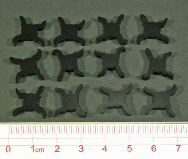 LAOTS525BLK Black Plague Virus Tokens (12) Pandemic Litko Main Image