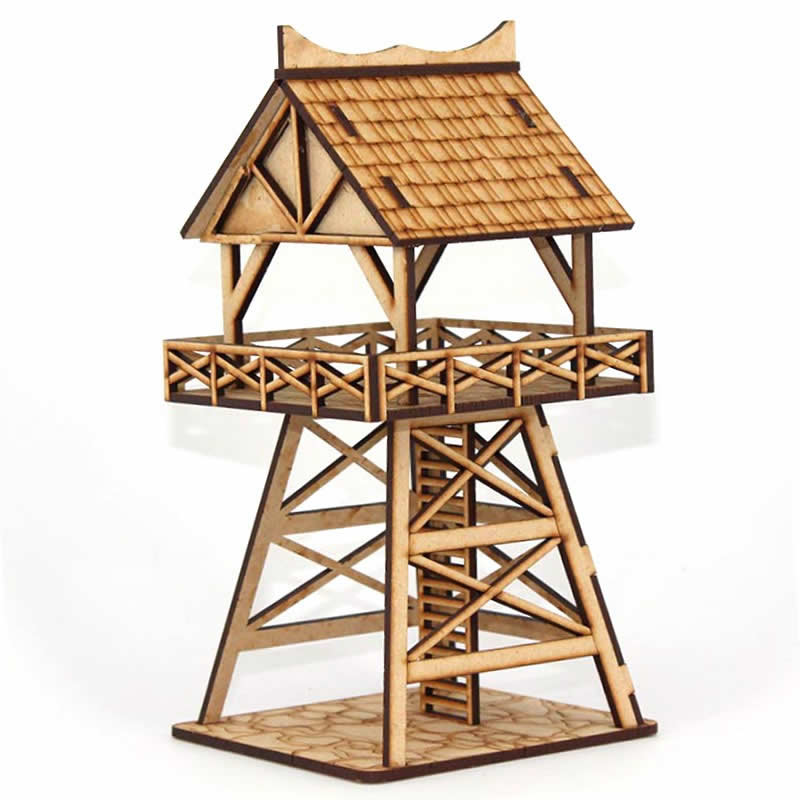 LCW1230 Jenash Town Guard Tower 28mm Scale Miniature Terrain Laser Craft Main Image