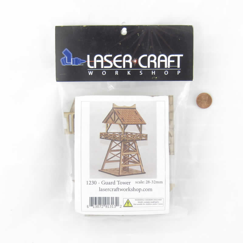 LCW1230 Jenash Town Guard Tower 28mm Scale Miniature Terrain Laser Craft 2nd Image