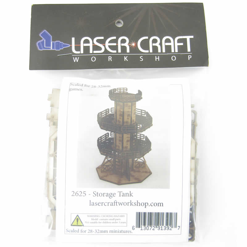 LCW2625 Heavy Industry Elevated Storage Tank 28mm Scale Miniature Terrain 2nd Image
