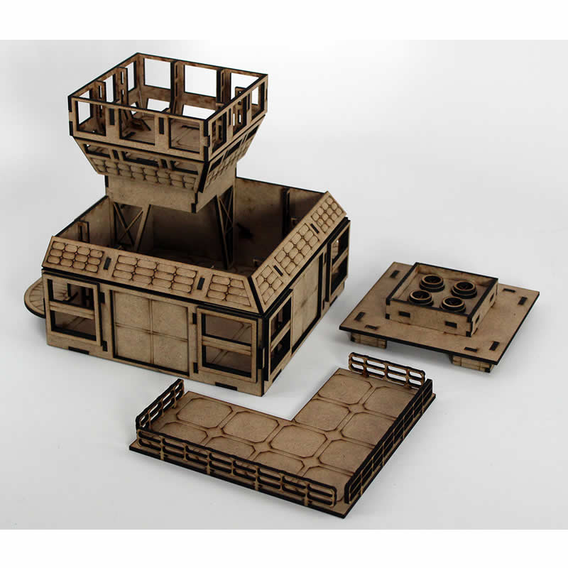 LCW2635 Command Center for Heavy Industry Building 28mm Scale Miniature Terrain 3rd Image