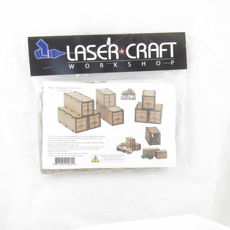 LCW9020 Gaslands Sea Containers 28mm Scale Miniature Terrain Laser Craft 4th Image