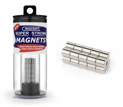 MACNSN0617 Rare Earth Magnet Rods 0.25 x 0.25 20 Count by Magcraft Main Image