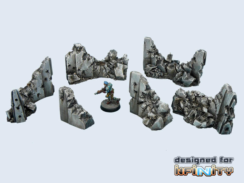 MCAT00064 Destroyed Concrete Wall Terrain Micro Art Studios Main Image