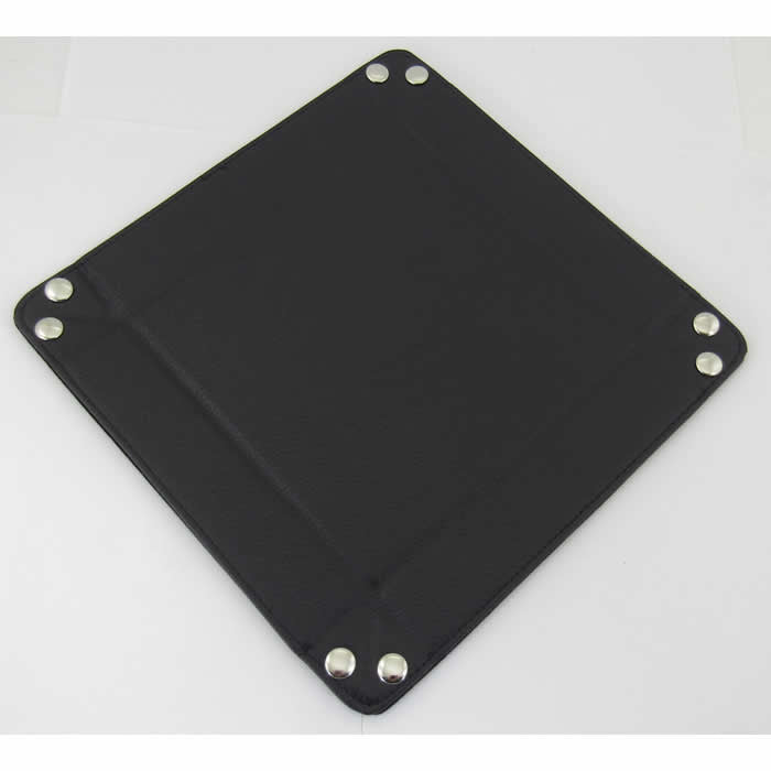 MET533 Black Velvet Folding Dice Tray 10in x 10in Metallic Dice Games 2nd Image