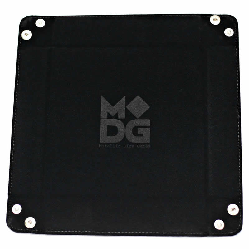 MET533 Black Velvet Folding Dice Tray 10in x 10in Metallic Dice Games 3rd Image