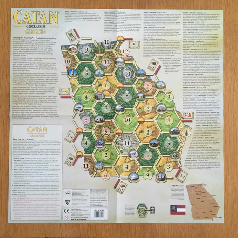 MFG3527 Catan Geographies Georgia Expansion Mayfair Games Main Image