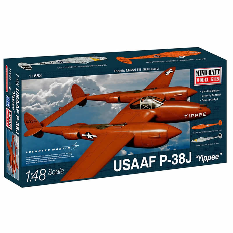 MIC11683 P38J 1/48 Scale Plastic Model Kit Minicraft Main Image