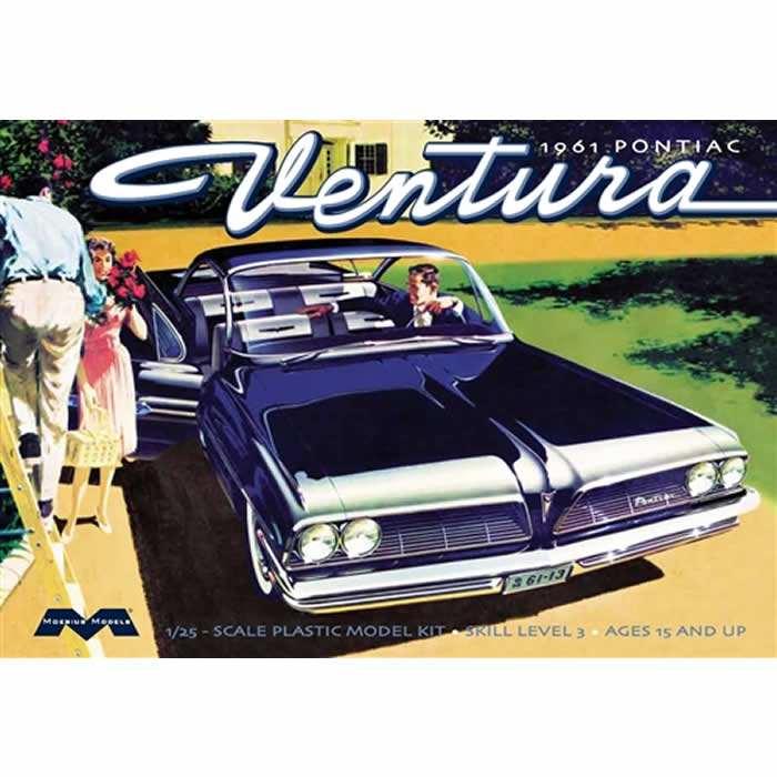 MOE1211 1961 Pontiac Ventura 1/25 Scale Plastic Model Kit Moebius Models Main Image